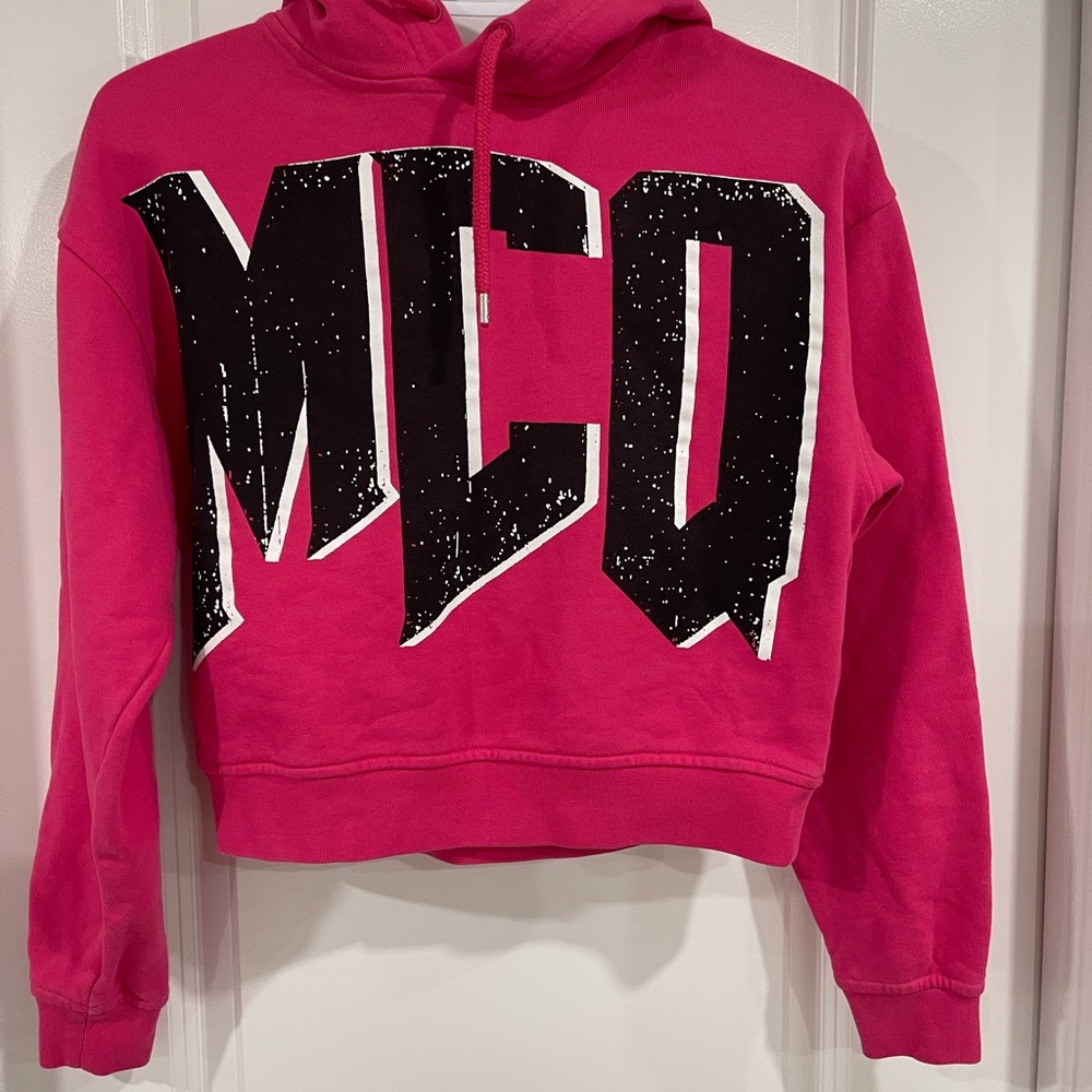 Alexander McQueen Pink Hoodie with Black and White Logo